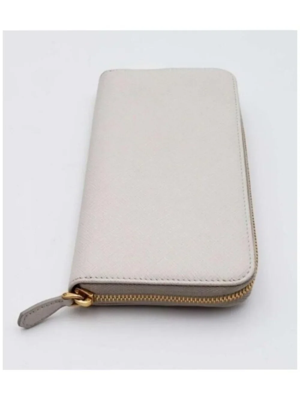 Authentic Prada Saffiano Fiocco Bow Zip-Around Wallet